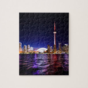 Toronto Skyline at Night Jigsaw Puzzle