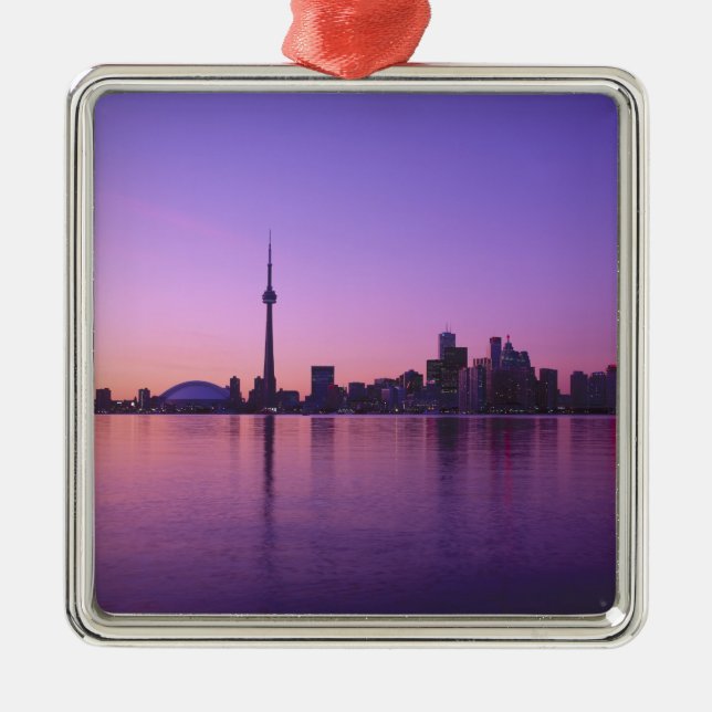 Toronto Skyline at night, Ontario, Canada Metal Ornament (Front)
