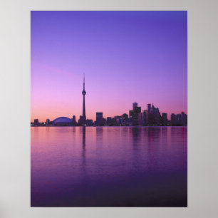 Toronto Skyline at night, Ontario, Canada Poster