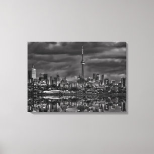 Toronto Skyline At Sheldon Lookout Reflection No 2 Canvas Print