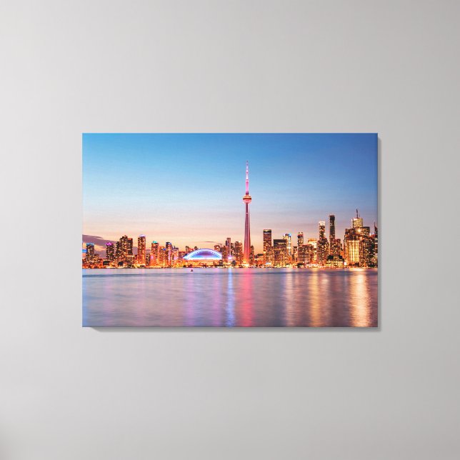Toronto Skyline at Sunset Canvas Print (Front)
