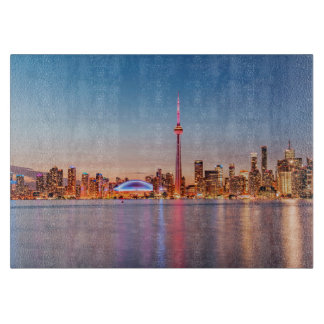 Toronto Skyline at Sunset Cutting Board