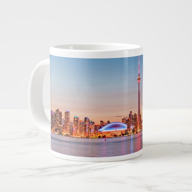 Toronto Skyline at Sunset Large Coffee Mug (Front Left)