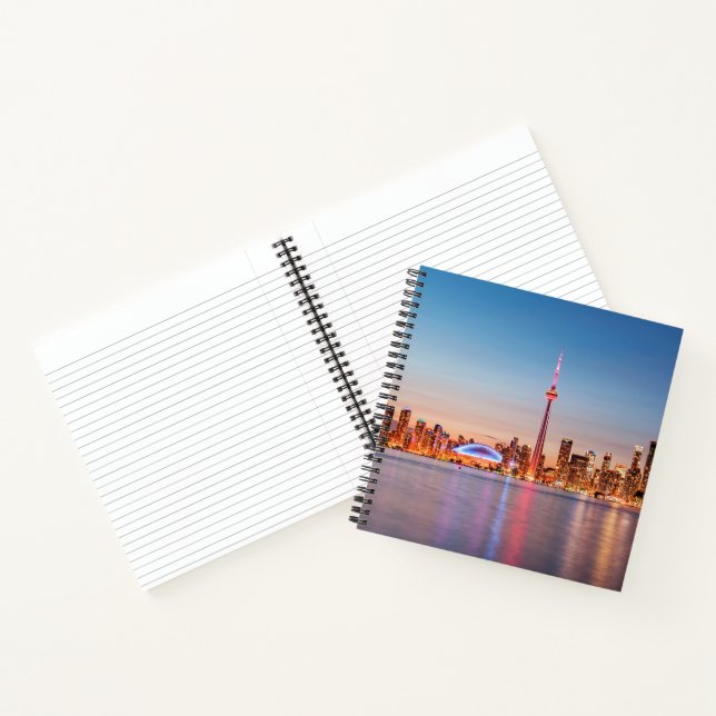 Toronto Skyline at Sunset Notebook (Inside)