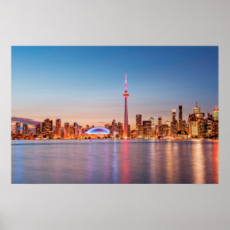 Toronto Skyline at Sunset Poster