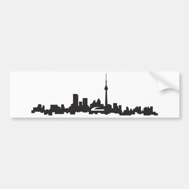 Toronto skyline bumper sticker (Front)