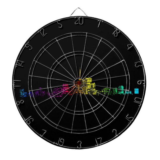 Toronto Skyline Gradient Dartboard (Front)