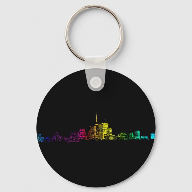 Toronto Skyline Gradient Keychain (Front)