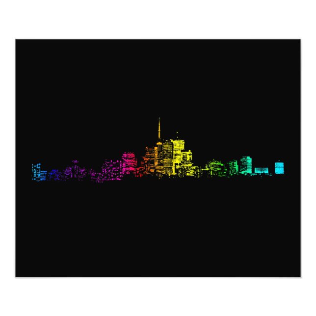 Toronto Skyline Gradient Photo Print (Front)