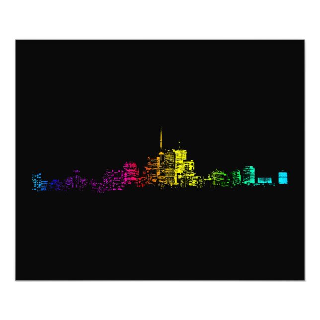 Toronto Skyline Gradient Photo Print (Front)