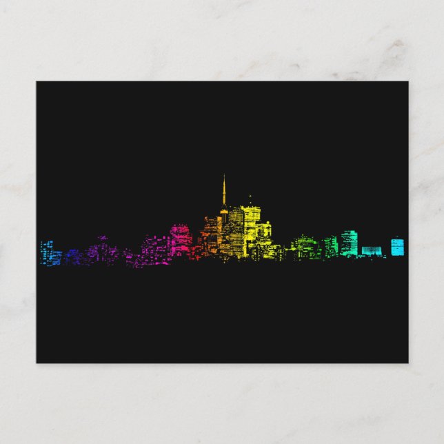 Toronto Skyline Gradient Postcard (Front)