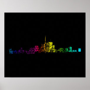 Toronto Skyline Gradient Poster
