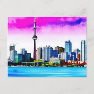 Toronto Skyline Peint Design sur carte postale