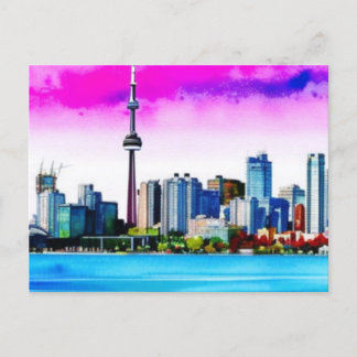 Toronto Skyline Peint Design sur carte postale