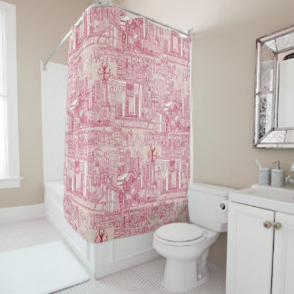 Toronto toile viva magenta peach dust