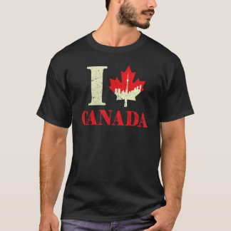 Toronto Tower Heart Canada Day Maple Canadian Love T-Shirt