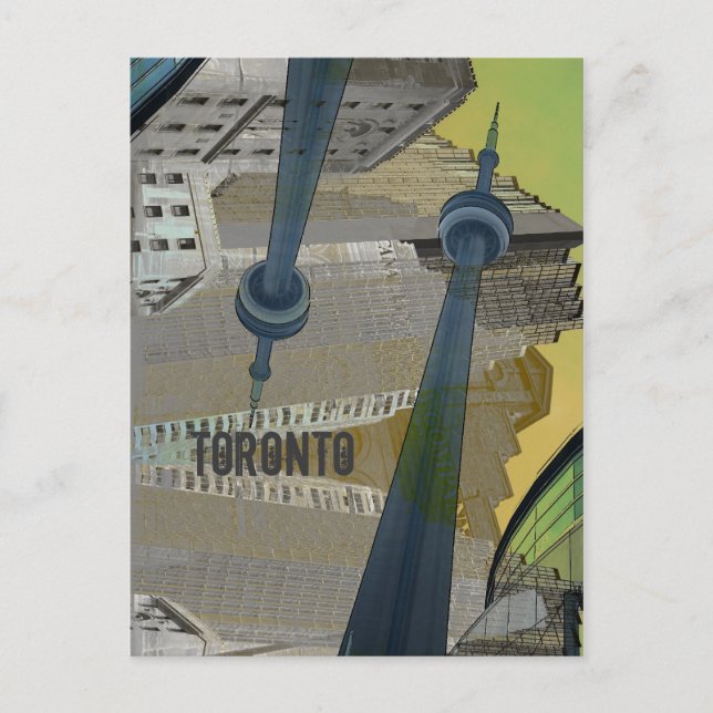 Toronto with CN tower postcard (Front)