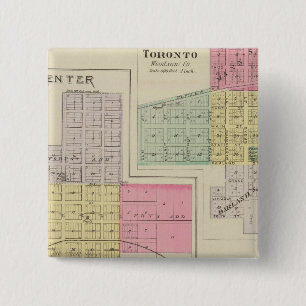 Toronto, Woodson County, Kansas 2 Inch Square Button