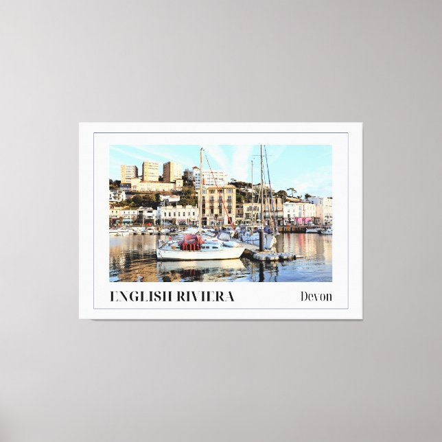 Torquay Marina, English Riviera, Devon Canvas Print (Front)