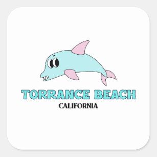 Torrance Beach - California Square Sticker