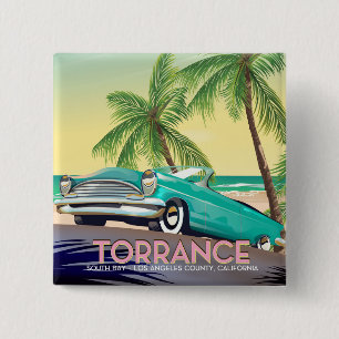 Torrance, California - Los Angeles California 2 Inch Square Button
