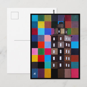 Torre de Hércules Abstract Painting by Alfred Fox Postcard