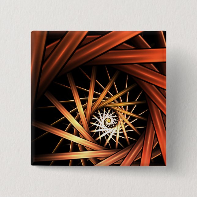 Torrent Fractal 2 Inch Square Button (Front)