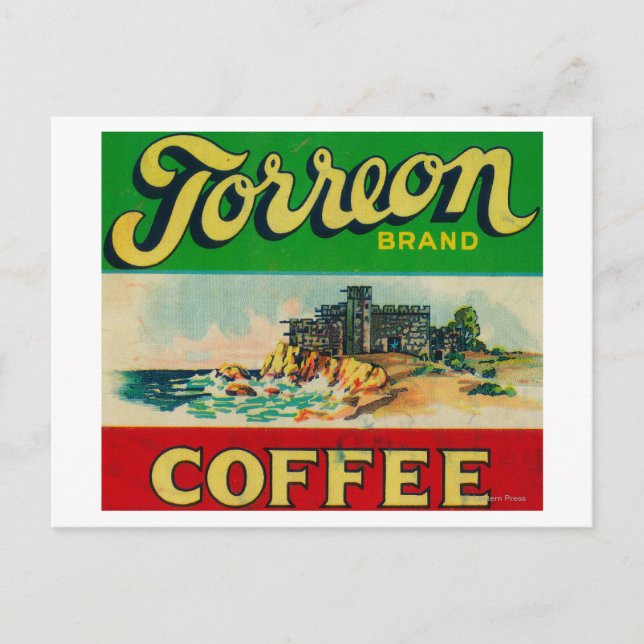 Torreon Coffee Label Postcard (Front)