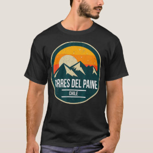 TORRES DEL PAINE CHILE Vintage Mountain Sunset 80s T-Shirt