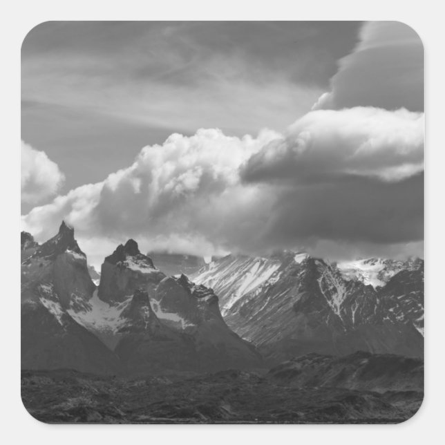 Torres Del Paine National Park,  Cuernos and Square Sticker (Front)