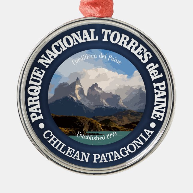 Torres del Paine National Park Metal Ornament (Front)