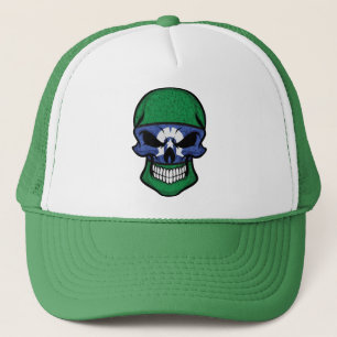 Torres Strait Islands Smiling Skull Flag  Trucker Hat