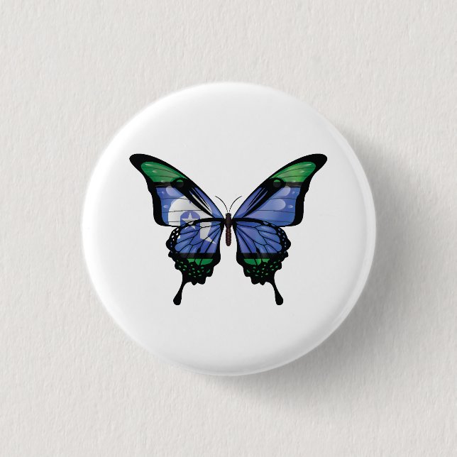 Torres Strait Islands Swallowtail Butterfly Flag 1 Inch Round Button (Front)