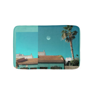 Torrevieja in Orange and Turqoise Bath Mat