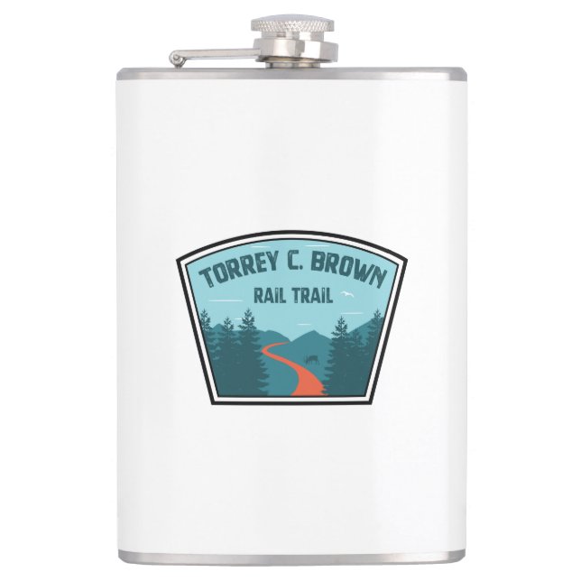 Torrey C. Brown Rail Trail Maryland Hip Flask (Front)