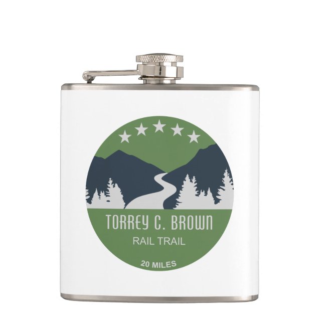 Torrey C. Brown Rail Trail Maryland Hip Flask (Front)