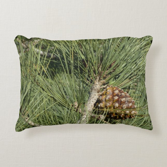 Torrey Pine Closeup California Botanical Accent Pillow (Front)