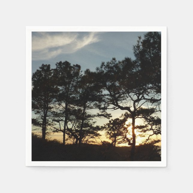 Torrey Pine Sunset II California Landscape Napkin (Front)