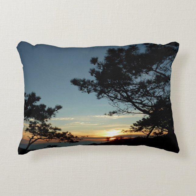 Torrey Pine Sunset III California Landscape Accent Pillow (Front)
