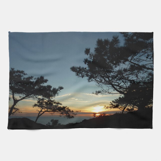 Torrey Pine Sunset III California Landscape Kitchen Towel (Horizontal)