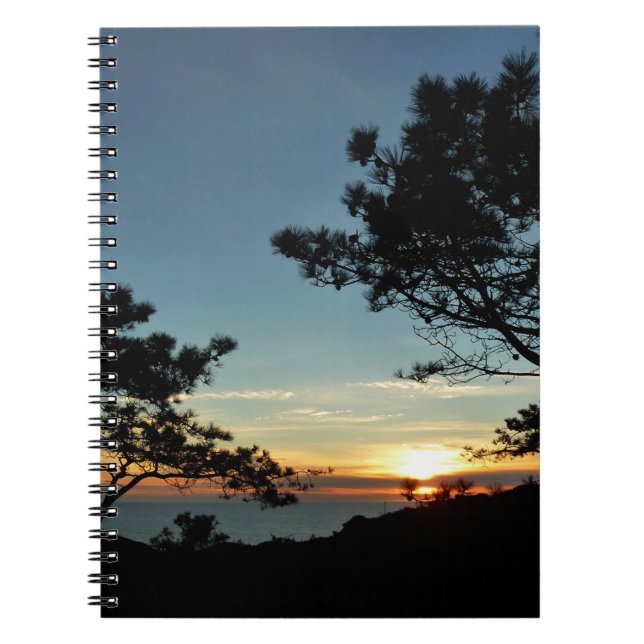 Torrey Pine Sunset III California Landscape Notebook (Front)