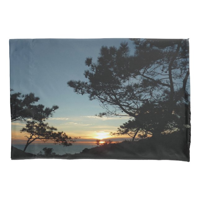 Torrey Pine Sunset III California Landscape Pillowcase (Front)