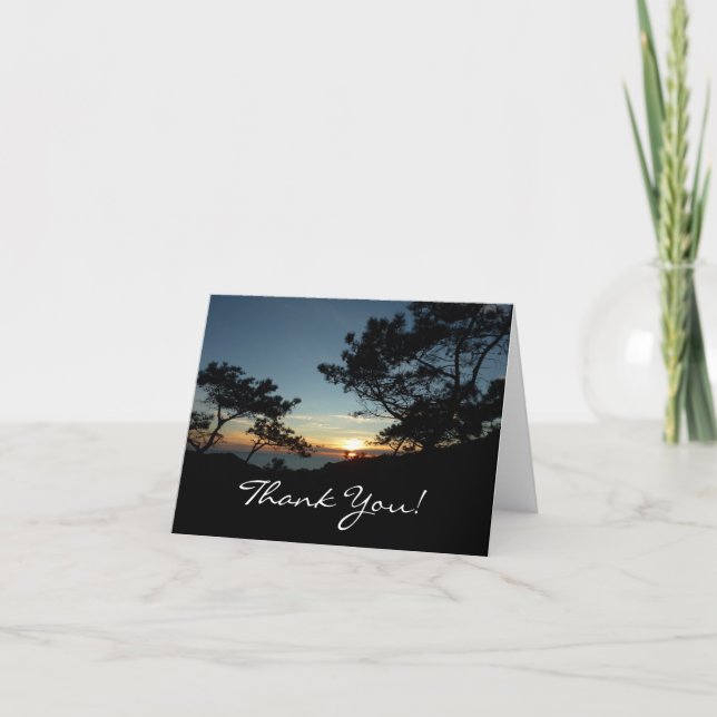 Torrey Pine Sunset III Californie Carte de remerci (Devant)