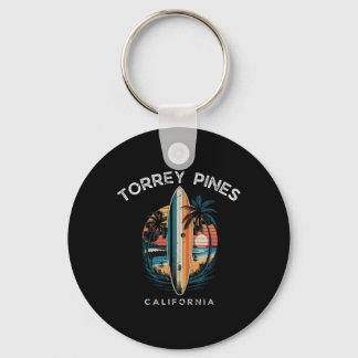 Torrey Pines Beach California Men Women Surfing  Keychain