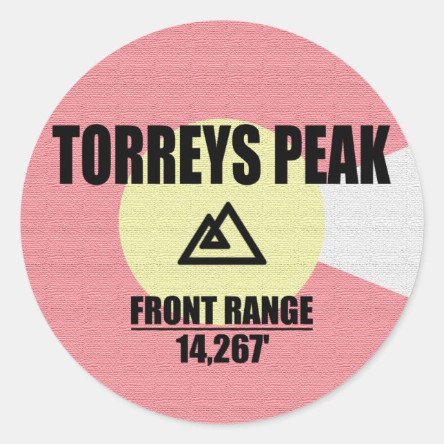 Torreys Peak Classic Round Sticker (Front)