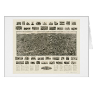 Torrington, carte panoramique de CT - 1909