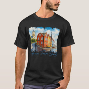 Torshavn Faroe Islands Travel Brushstroke Torshavn T-Shirt
