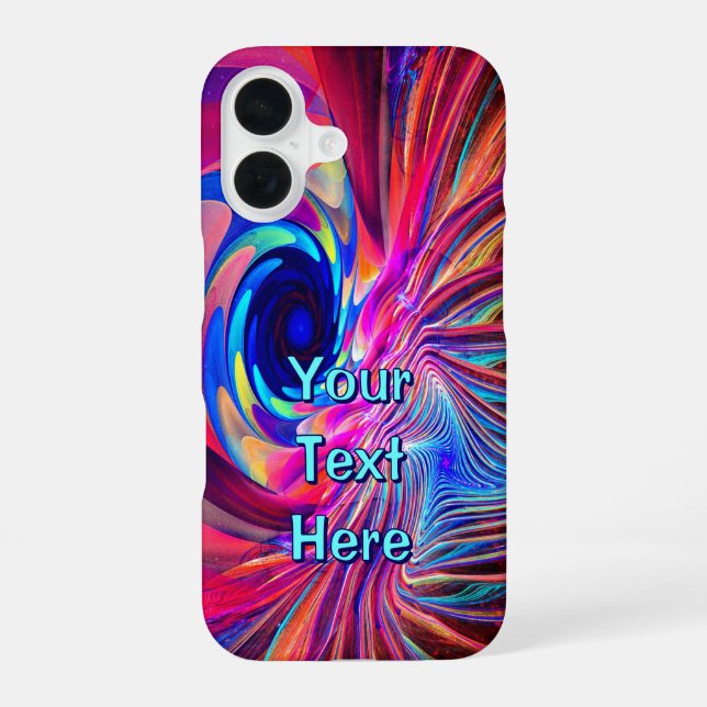 Torsion Wave iPhone 16 Case (Back)