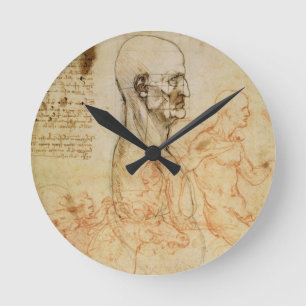 Torso of a Man in Profile, the Head Squared for Pr Round Clock