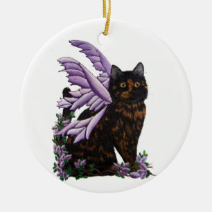 Tortie Chat Tortoiseshell Ornement de la fée